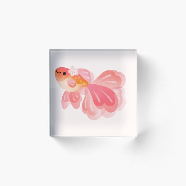 Cherry Blossom Goldfish 2 Bloque acrílico