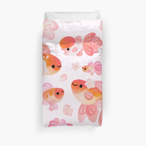 Cherry Blossom Goldfish 2 Duvet Cover