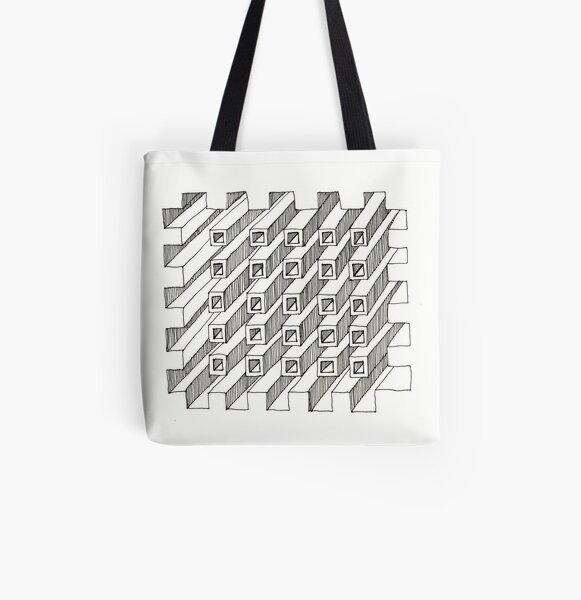 Construct Art Line Drawing 227 All Over Print Tote Bag