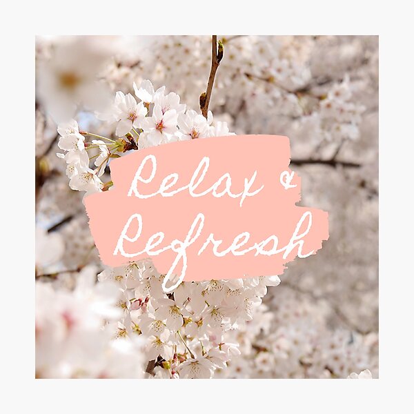 Relax & Refresh Flower Photographic Print