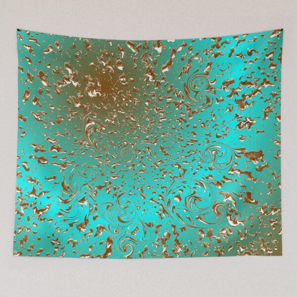 Item preview, Pattern Golden Rain Emerald designed and sold by runati.