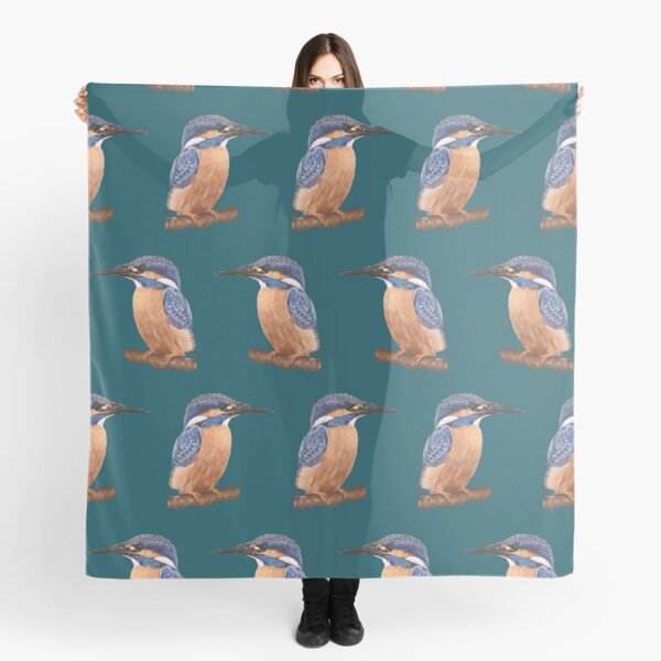 Item preview, Kingfisher teal pattern designed and sold by Sarah Beamis.