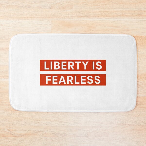 Item preview, LIBERTY IS FEARLESS (white on red) designed and sold by JennieCarolina.