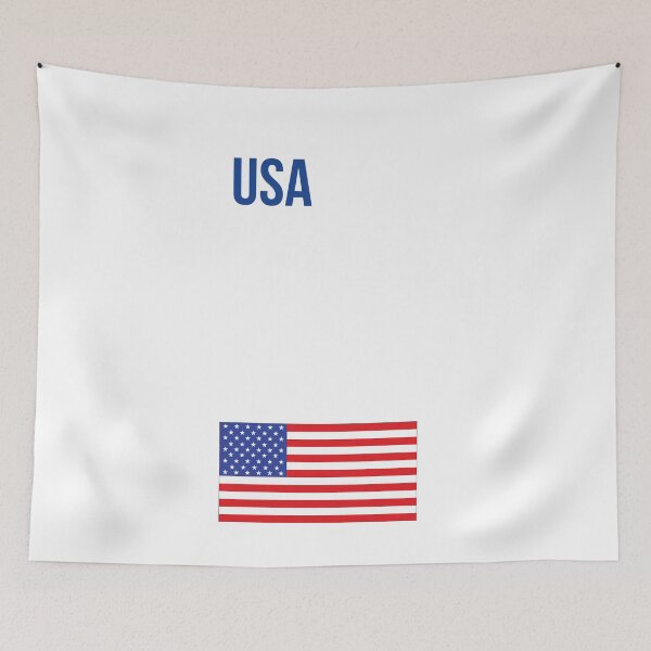 Item preview, United States of America Flag on a white background designed and sold by Brimson-Marlor.