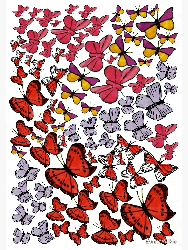 Thumbnail 2 of 2, Greeting Card, Crowd of Butterflies - Blank Card designed and sold by EuniceWilkie.