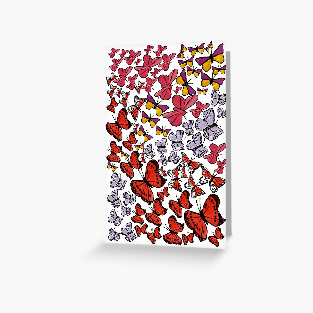 Crowd of Butterflies - Blank Card Greeting Card