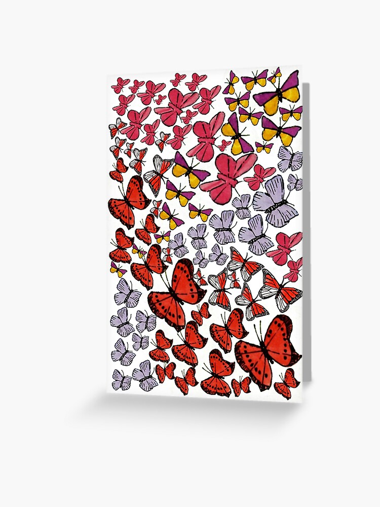 Thumbnail 1 of 2, Greeting Card, Crowd of Butterflies - Blank Card designed and sold by EuniceWilkie.