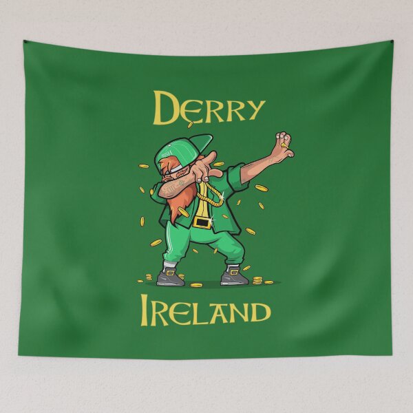 Item preview, Derry Irish Saint Patricks day novel and fun products Fun and craic. Irish American Shamrock Design designed and sold by comhra.