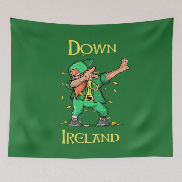 Item preview, Down Irish Saint Patricks day novel and fun products Fun and craic. Irish American Shamrock Design designed and sold by comhra.