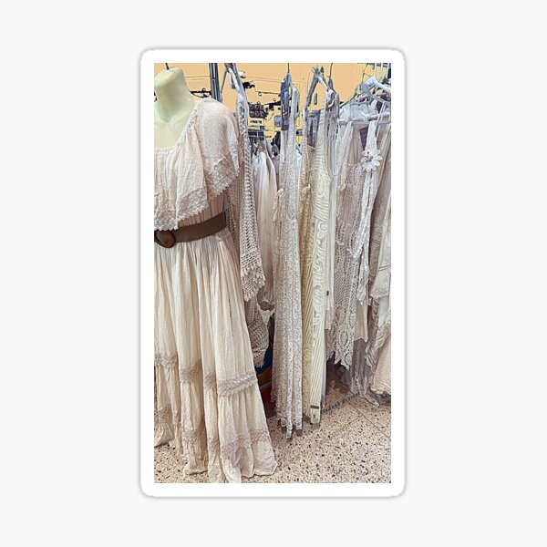 Vintage dresses in Cream Sticker