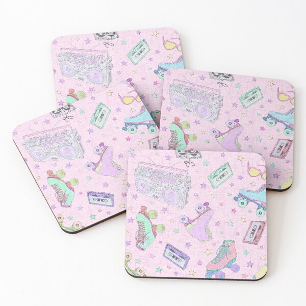 Item preview, Roller girls in pink designed and sold by Rebecca Reck Art.