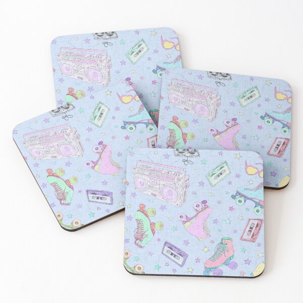 Item preview, Roller girls in blue designed and sold by Rebecca Reck Art.