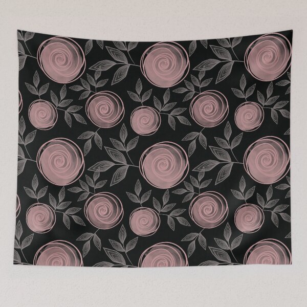 Item preview, Abstract flowers on a black background. designed and sold by marinaklykva.