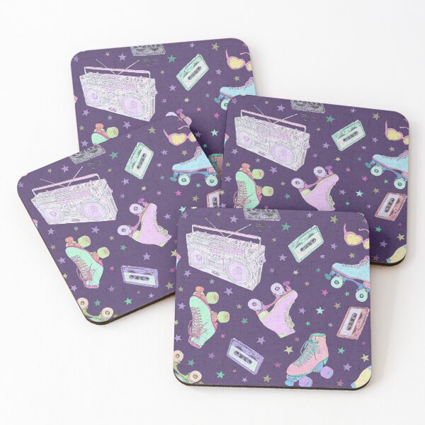 Item preview, Roller girls in puple designed and sold by Rebecca Reck Art.
