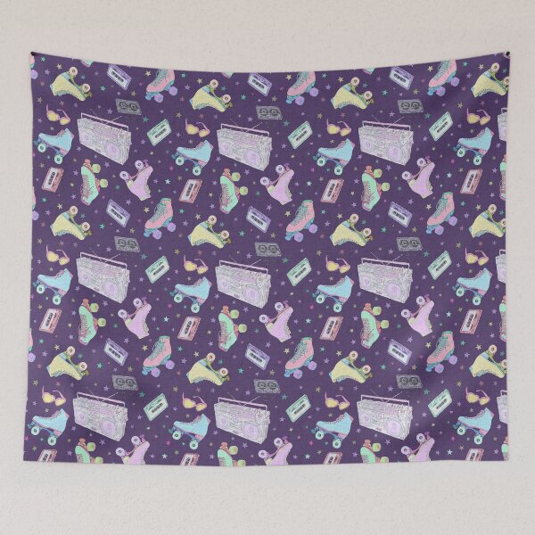 Item preview, Roller girls in puple designed and sold by Rebecca Reck Art.