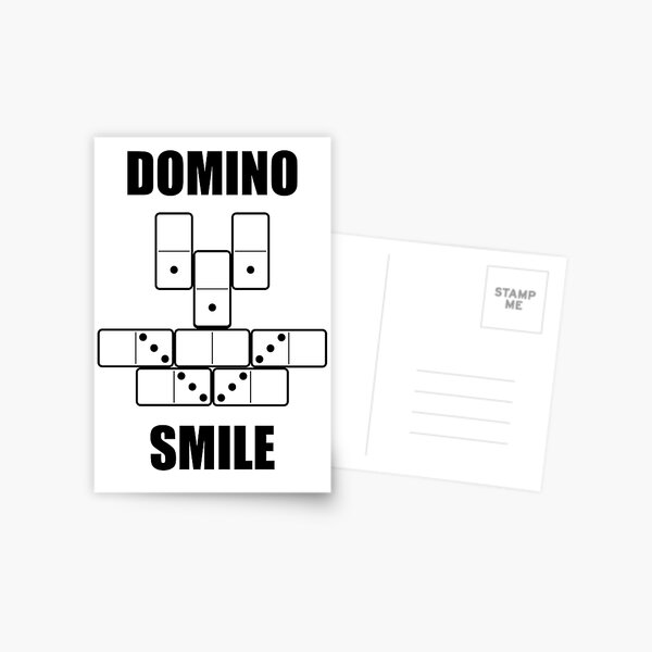 "Dominoes Smiley Face Emoji" Postcard by MoonsmileProd Redbubble