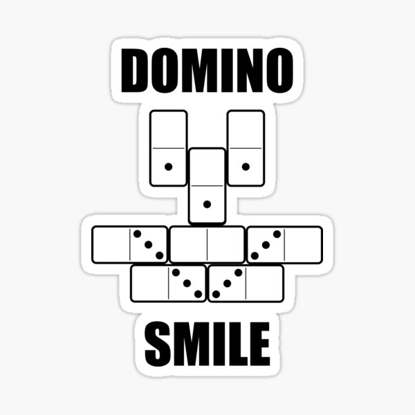"Dominoes Smiley Face Emoji" Sticker for Sale by MoonsmileProd Redbubble