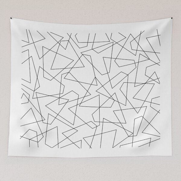 Item preview, Abstract geometric pattern - black and white. designed and sold by K.S ART.
