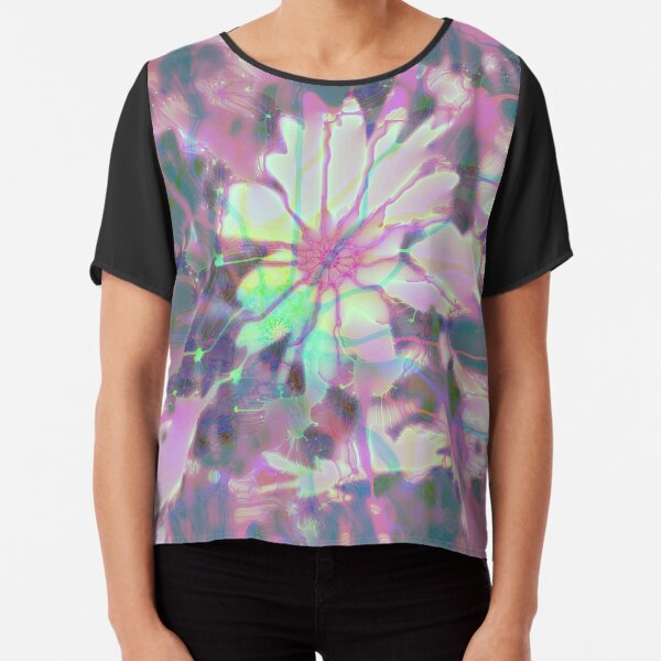 Floral abstraction Chiffon Top
