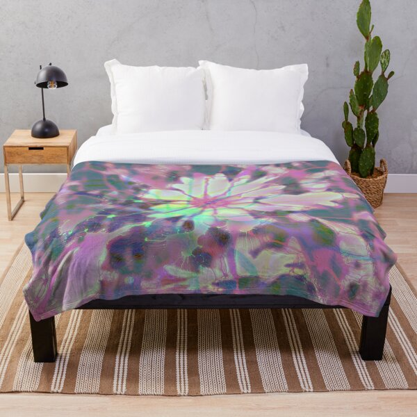 Floral abstraction Throw Blanket