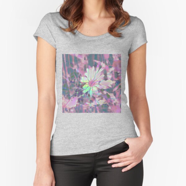 Floral abstraction Fitted Scoop T-Shirt