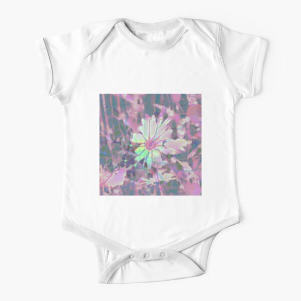 Floral abstraction Short Sleeve Baby One-Piece