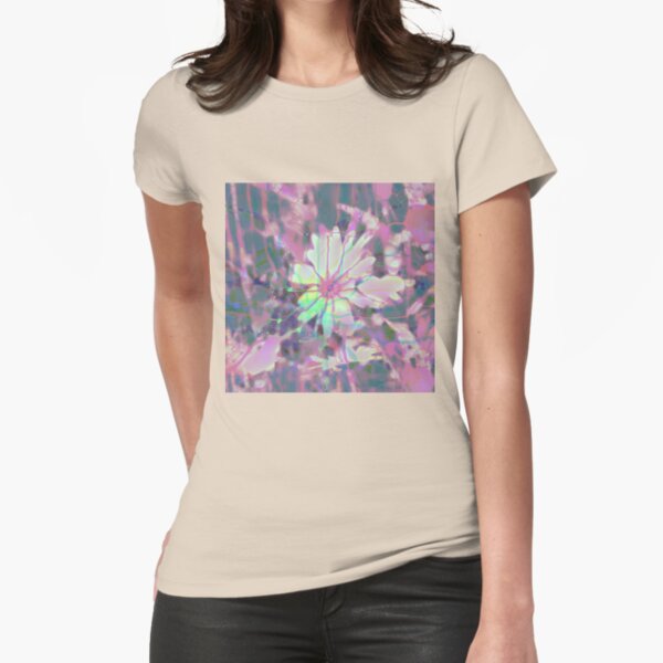 Floral abstraction Fitted T-Shirt