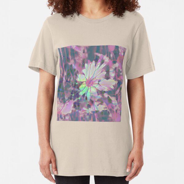 Floral abstraction Slim Fit T-Shirt