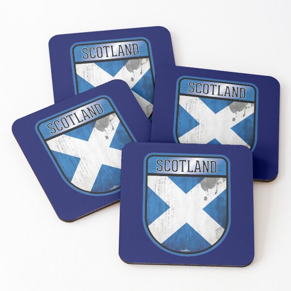 Item preview, SCOTLAND Scottish Flag Sticker UK Saltire Shield Sticker & T-Shirt designed and sold by OuterShellUK.