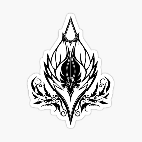 Sin'dorei/Quel'dorei Crest - Black 2 Sticker