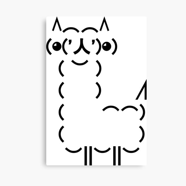 ASCII Bunny Adorable Cute Emoji Rabbit Text Art Canvas Print for Sale by  reyners