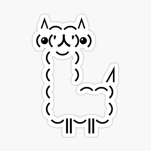 ASCII Bunny Adorable Cute Emoji Rabbit Text Art Sticker for Sale by  reyners