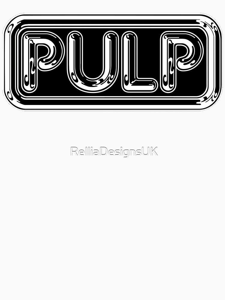 Pulp Rounded Black & White Fan Artwork & Logo - Prints & Clothing by RelliaDesignsUK