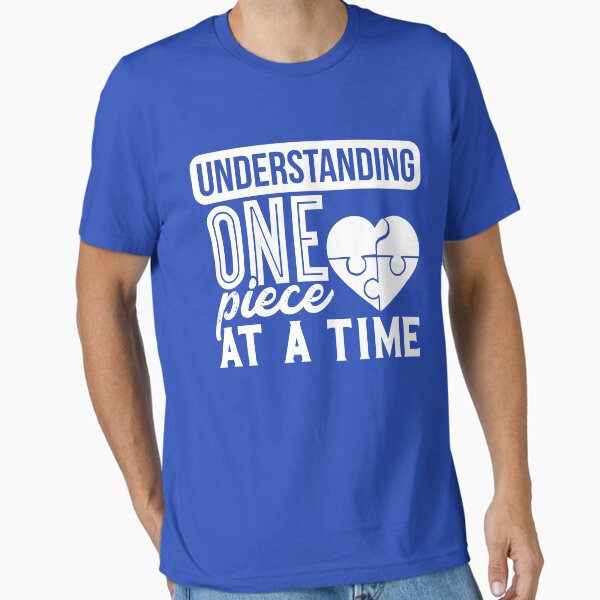 Item preview, Understanding 1 Piece At A Time Shirt Engranaje de conciencia del autismo en blanco designed and sold by DynamicDesign.