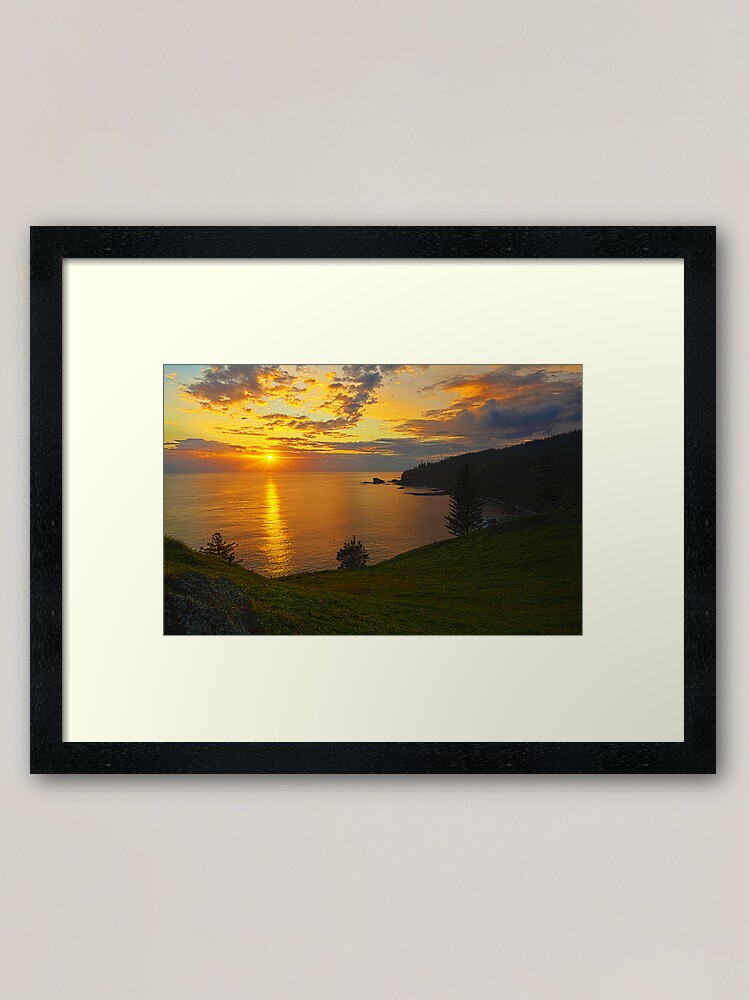 Alternate view of Duncome Bay Sunrise - Norfolk Island Framed Art Print