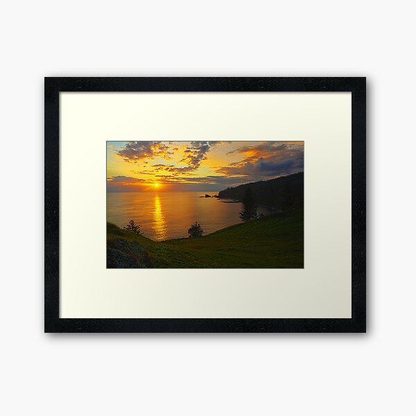 Duncome Bay Sunrise - Norfolk Island Framed Art Print