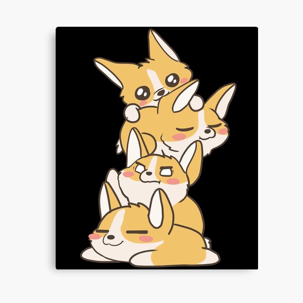 'Corgi Eats Ramen Cute Anime Dog Design' Sticker | Spreadshirt