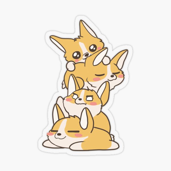 Cute Corgis Adorable Dog, Kawaii Anime Chibi Corgi\