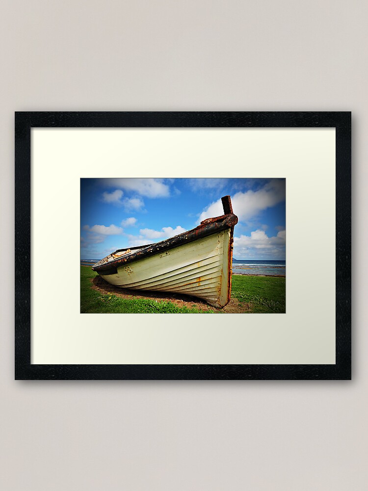Alternate view of Lighter Boat - Norfolk Island Framed Art Print