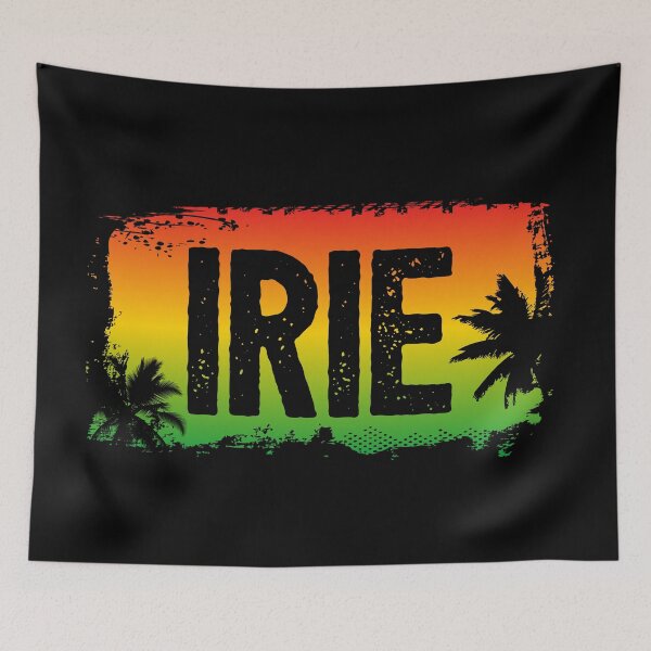 Item preview, IRIE Rasta Flag Colours and Palm Trees designed and sold by HotHibiscus.
