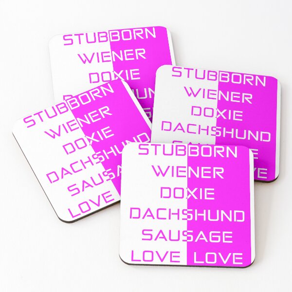 Item preview, Dachshund Words Pink designed and sold by StubbornWiener.