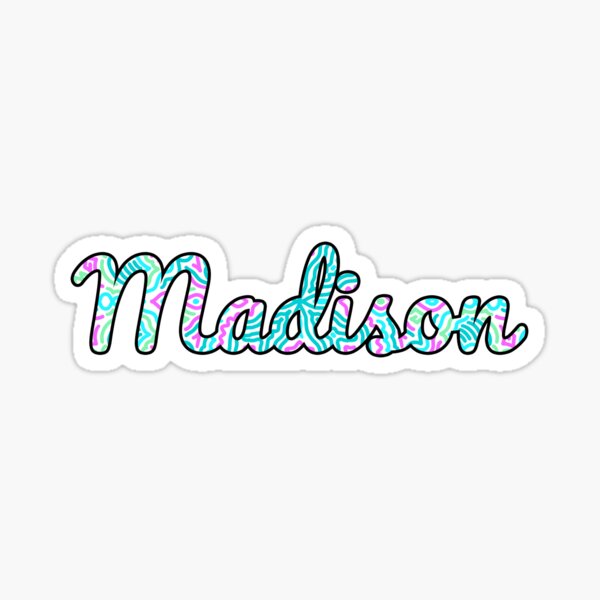 Handwritten Madison Name Stickers | Redbubble