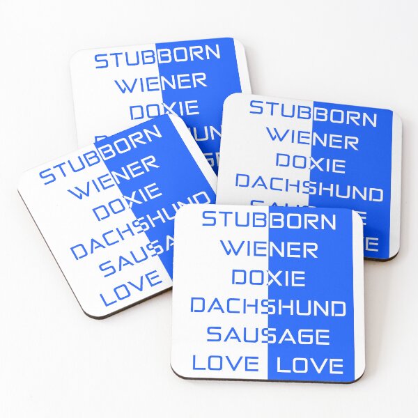 Item preview, Dachshund Words Blue designed and sold by StubbornWiener.