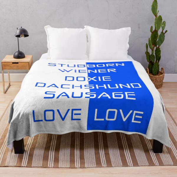 Item preview, Dachshund Words Blue designed and sold by StubbornWiener.