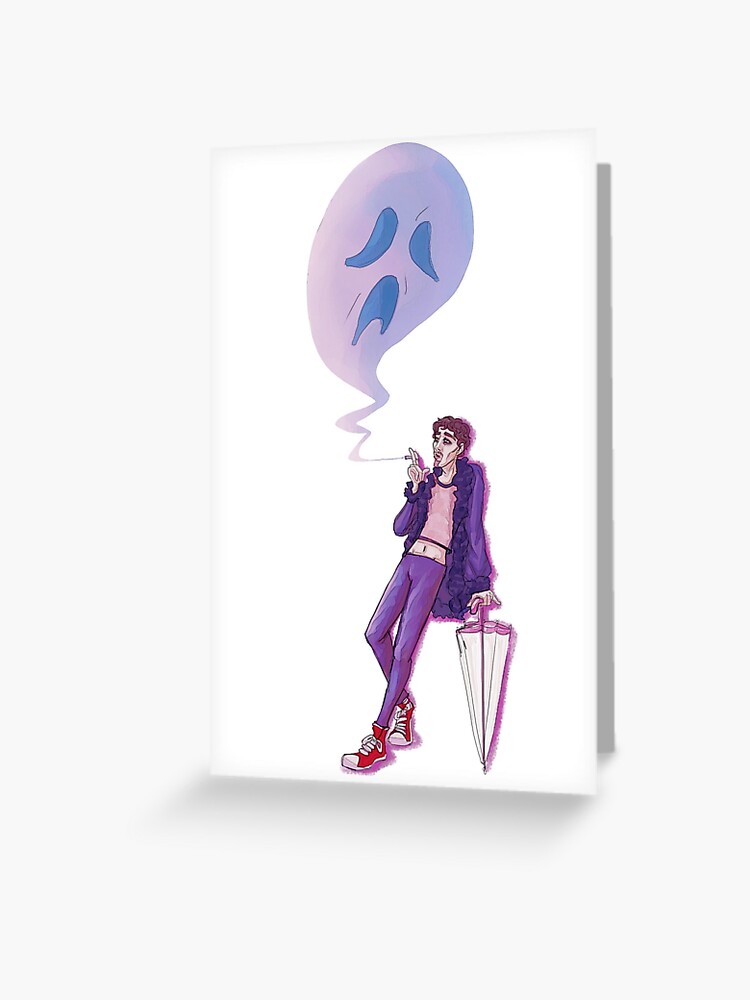 Ghost Smoke The Umbrella Academy White Version Greeting Card By Bribritenma Redbubble