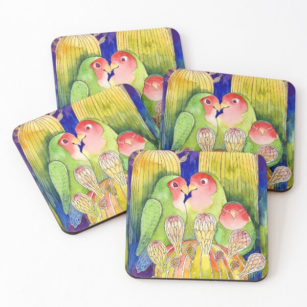 Item preview, Peach faced lovebirds  designed and sold by HanKlaArt.