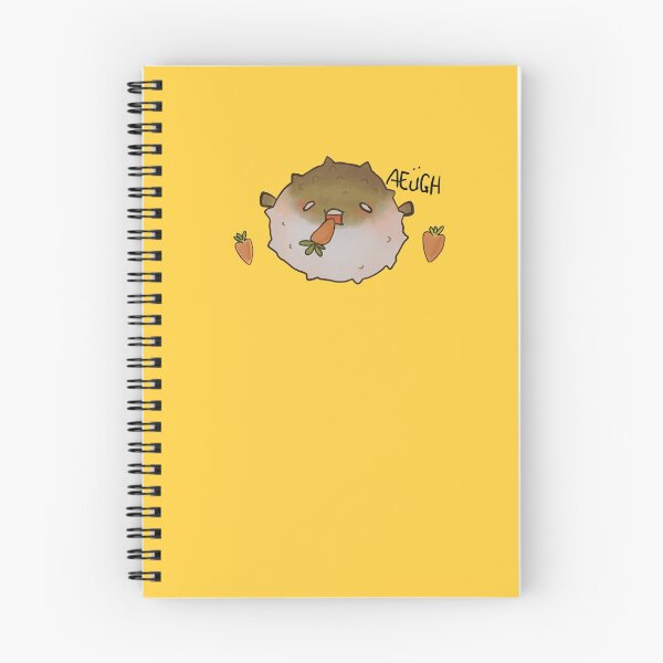 Item preview, “AEUGH” pufferfish eats carrot meme designed and sold by fugu-chef.
