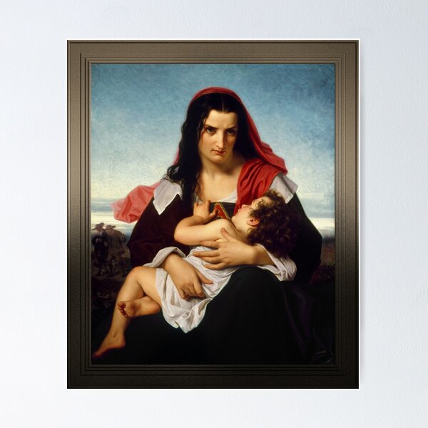 Item preview, The Scarlet Letter by Hugues Merle Fine Art Old Masters Reproduction designed and sold by Xzendor7 Digital Art Creations.