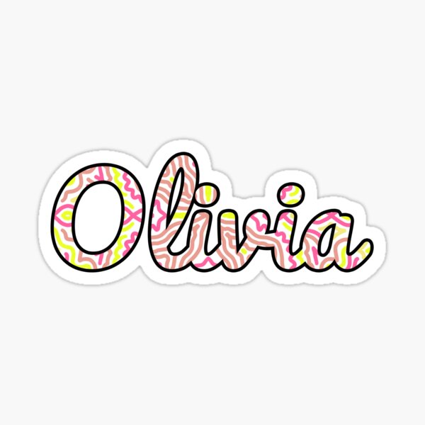 Olivia Handwritten Name Sticker For Sale By Inknames Redbubble