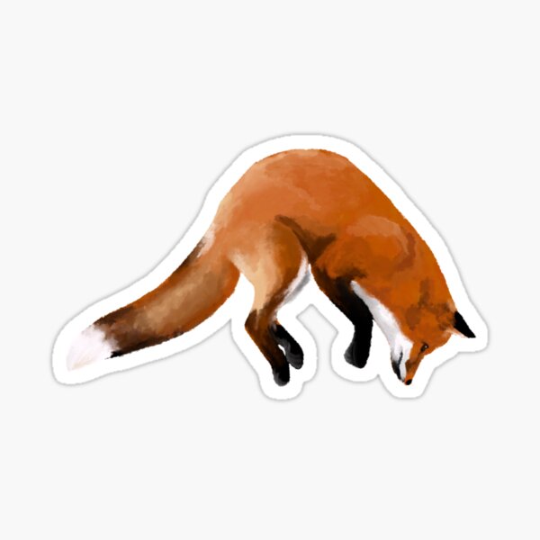 Red Fox Sticker - Sticker Mania